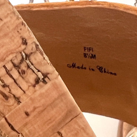 Worn Once! Donald Pliner FIFI Platino Embellished Satin Wedge Sandal 8.5 - Picture 10 of 15